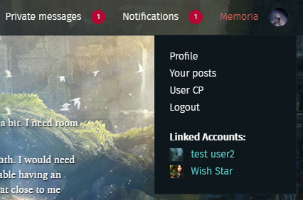 Account switching on desktop